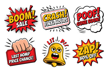 Comic Book Sound Effects: Boom, Crash, Pow & More – Vibrant Design Elements