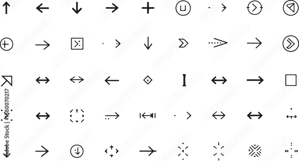 Aufkleber seamless pattern of black vector numbers with icons and symbols collection