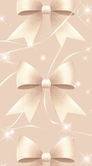 Elegant Satin Ribbons on Soft Background