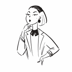 vector illustration of a girl 