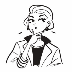 vector illustration of a girl 