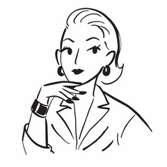 vector illustration of a girl 