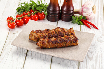 Chicken kebab minced meat and spices