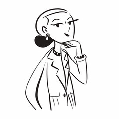 vector illustration of a girl 