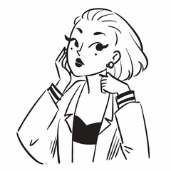 vector illustration of a girl 