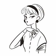 vector illustration of a girl 
