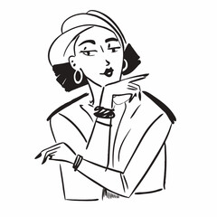 vector illustration of a girl 