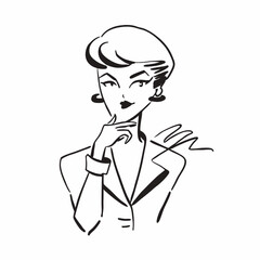 vector illustration of a girl 