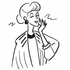 vector illustration of a girl 