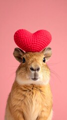 Cute rodent with heart
