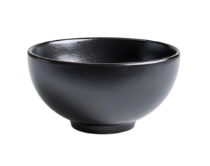  Black bowl isolated on a white background