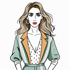 vector illustration of a girl 