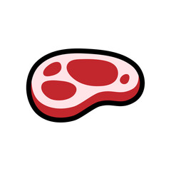 ステーキ肉のシンプルなベクターアイコン素材