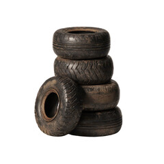 Stack of used tires