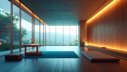Serene Zen Room: Minimalist Design Meets Nature's Tranquility