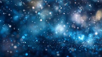 Fototapeta premium christmas, holiday, celebration, winter, festive, decoration, sparkle, glitter, bokeh, light, abstract, background, party, magic, snow, frost, shiny, bright, glow, fantasy, blue, star, illumination, s