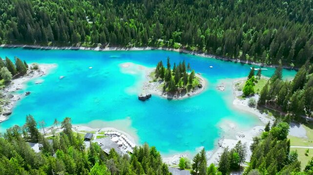 Lake Cauma - Caumasee - Breathtaking Beauty of swiss mountain Lake