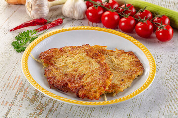 Golden fried potato pancake - Draniki