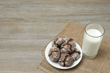 chocolate chip cookies in a plate. 