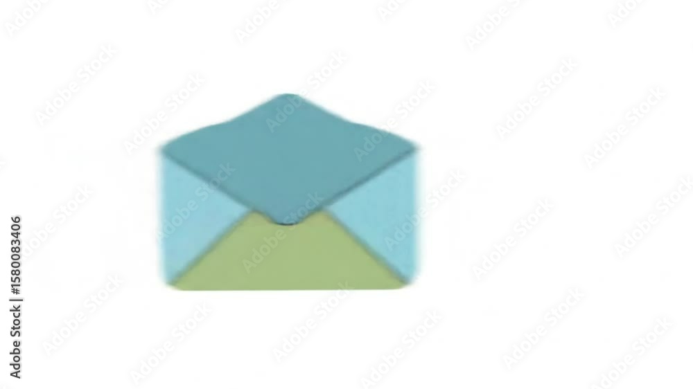 Poster animation of confirmation email notification popping up on white background