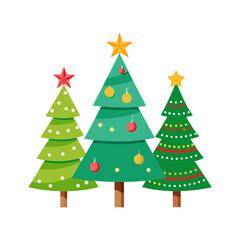 Fototapeta premium Christmas tree decorated with ornaments 
