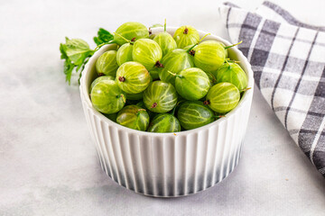 Ripe sweet juicy green gooseberry