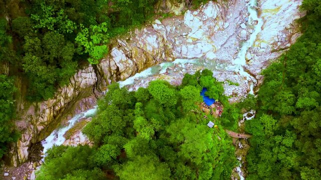 Barati Nala Drone View &ndash; Sacred Stream on the Shrikhand Mahadev Yatra Trail