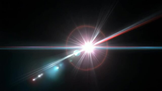 A bright light is shining on a dark background. The light is so bright that it is almost blinding