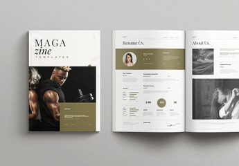 Black White Magazine Template