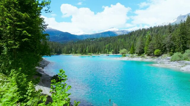 Lake Cauma - Caumasee - Breathtaking Beauty of swiss mountain Lake
