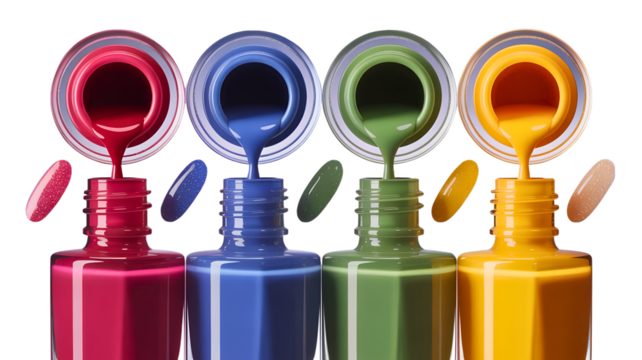  Nail Polish Bottles, Colorful Nail Lacquer, Nail Polish Assortment, Vibrant Nail Colors, Manicure Products