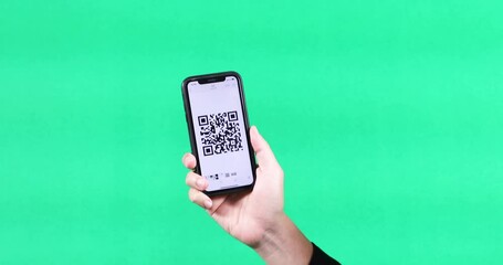 Green screen mobile online payment scanning system. - Powered by Adobe