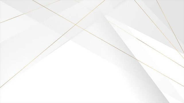 Grey stripes and golden lines abstract geometric minimal background. Seamless looping corporate motion design. Video animation Ultra HD 4K 3840x2160