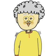 笑顔のおばあさんです