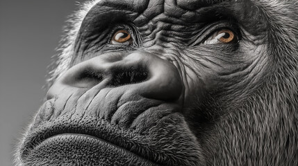 Portrait of a gorilla. Close-up.