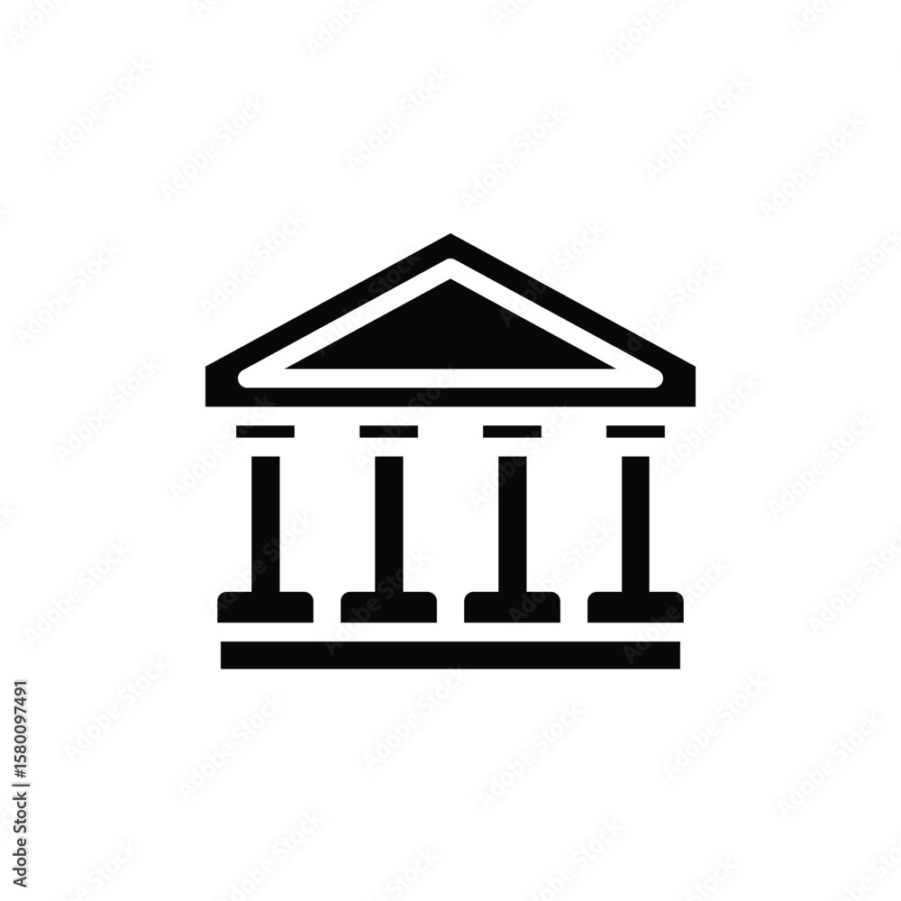 Aufkleber public administration solid icon vector design good for web or mobile app