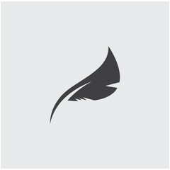 Stylized Feathers logo vector and symbol