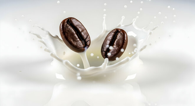 "Morning Splash: Coffee Meets Milk"