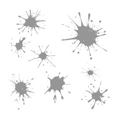 Splatter Paint Splashes Collection Grunge Splatters & Ink Blot Textures