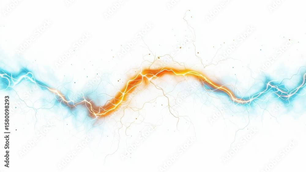 Aufkleber the image is a colorful, abstract representation of electricity. the blue and orange lines are inter