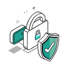 Lock shield icon set for cybersecurity visuals, data protection blogs, digital access tools, antivirus guides, secure platform presentations