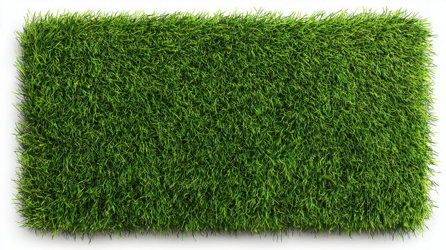 artificial grass isolated on white background. Artificial turf tile background. Grass mat. 3d illustration.
