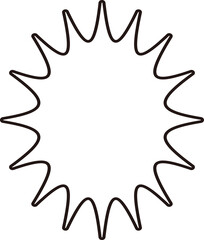 吹き出し　フレーム　コミック　マンガ　あしらい　飾り　コピースペース　背景　枠　デザイン　イラスト