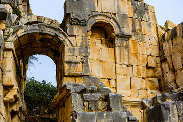 Ruins of the ancient roman or greek theatre in town Demre. Ancient Myra city. Antalya province,...