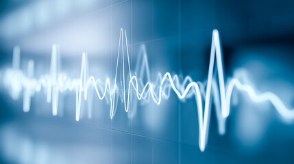 AIによるバイタル分析をイメージした抽象背景.Generative AI