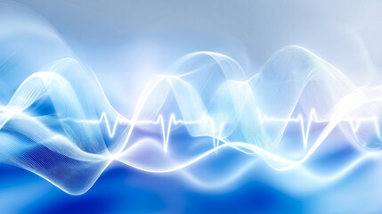 AIによるバイタル分析をイメージした抽象背景.Generative AI