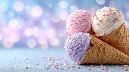 A chic Parisian ice cream parlor with sophisticated flavors like lavender honey