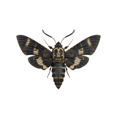 A Detailed Close-Up of a Death's-Head Hawkmoth (Acherontia atropos)