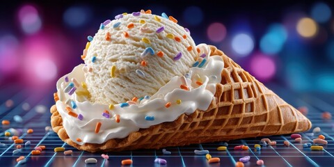 A playful Aussie fairy bread-inspired ice cream