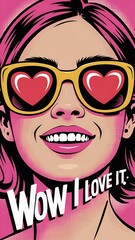 girl with pink lips